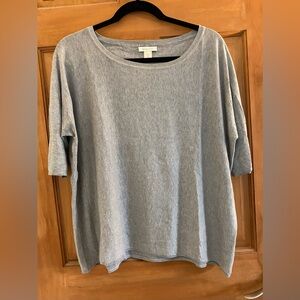 Garnet Hill Lightweight Boxy Cropped Sweater